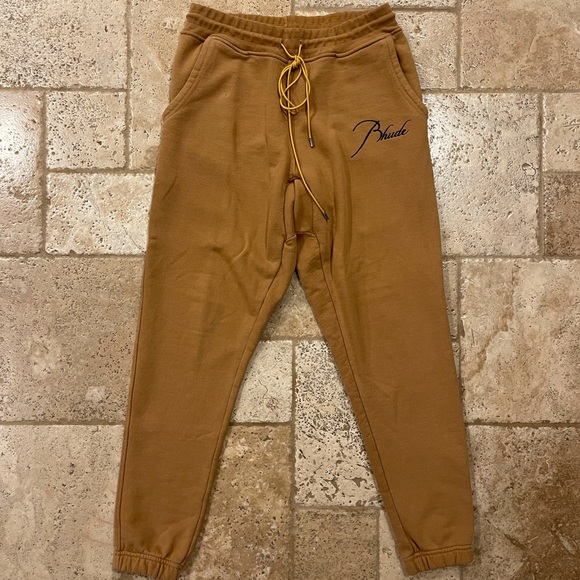 Rhude Embroidered Logo Lounge Sweatpants Brown